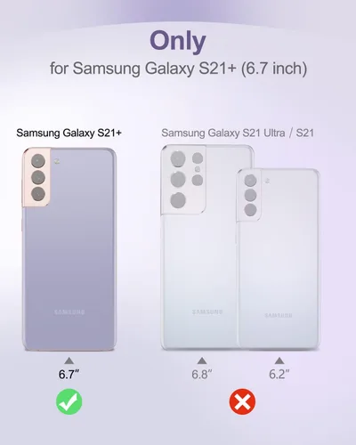 Miniatura 2 de SURITCH Funda transparente para Samsung Galaxy S21+ Plus de 6.7 pulgadas (solo protector de pantalla), [protector de pantalla integrado] carcasa