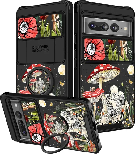 Miniatura 12 de Funermei Funda 2 en 1 para Google Pixel 7 Pro para mujeres, funda de teléfono de girasol lindo para niñas, diseño de flores florales femeninas