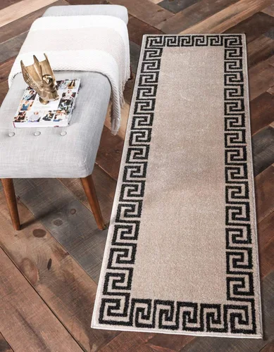 Miniatura 18 de Unique Loom Athens Collection - Alfombra clásica geométrica con diseño de borde moderno, 2 x 3 pies, color carbón/beige