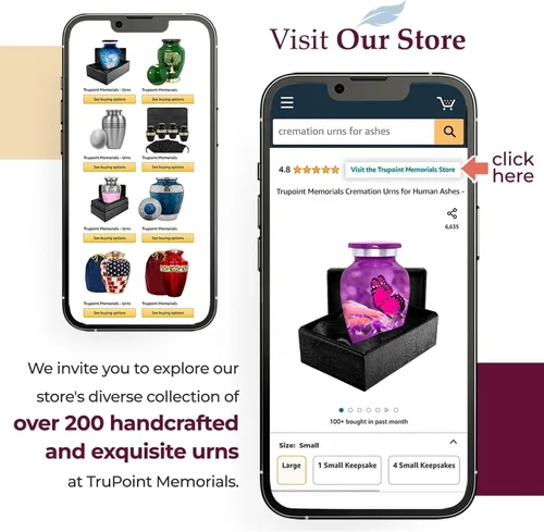Miniatura 7 de Trupoint Memorials Urnas pequeñas para recuerdo de cenizas humanas, mini urna de cremación decorativa para hombres y mujeres adultos, juego de 4