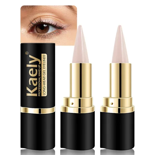 Miniatura 25 de evpct Delineador de ojos de gel negro y marrón 2 en 1, impermeable, a prueba de manchas, para Waterline, juego de pomadas de crema de cejas