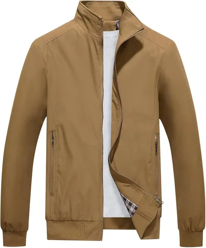 Miniatura 9 de Lamgool Chaquetas ligeras para hombre, cortavientos, casuales, para primavera, otoño, abrigo activo para exteriores