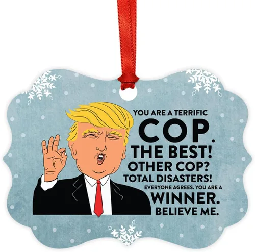 Miniatura 28 de Andaz Press Presidente Donald Trump Fancy Frame Recuerdo Adorno de Navidad Regalo de broma Ejecutivo de Cuenta, 1 paquete, Divertidas Ideas