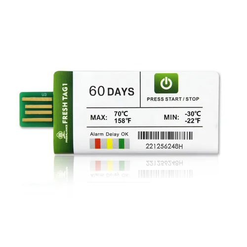 Miniatura 10 de Freshliance - Registrador de datos de temperatura desechable USB con 30000 puntos, informes PDF CSV automáticos de alta precisión, 7 días de uso
