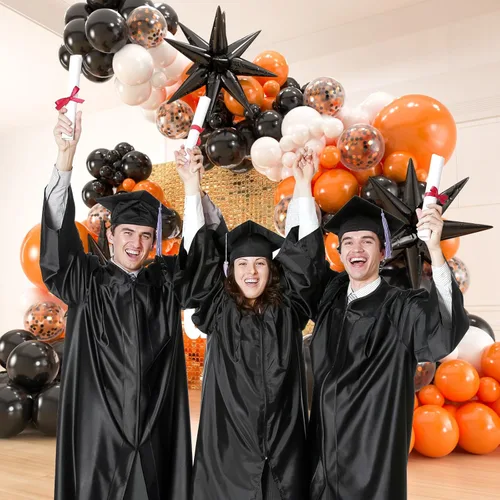 Miniatura 6 de 141 globos de látex con 3 globos de aluminio para cumpleaños, graduación, discoteca 2024, decoraciones de fiesta de graduación