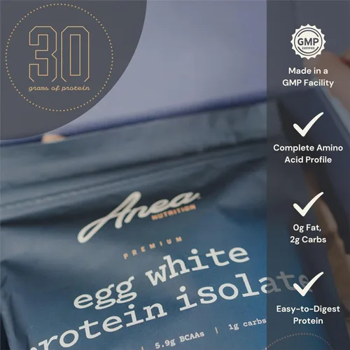 Miniatura 7 de Aislado de proteína de clara de huevo de Anea, sin sabor, 1.06 oz de proteína, sin grasa, 0.21 oz de BCAA Perfil completo de aminoácidos Sin