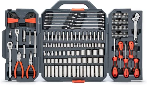 Miniatura 12 de Crescent CTK229C - Juego de herramientas manuales de mecánica de accionamiento de 229 piezas de 1/4", 3/8" y 1/2" con estuche de almacenamiento de 3