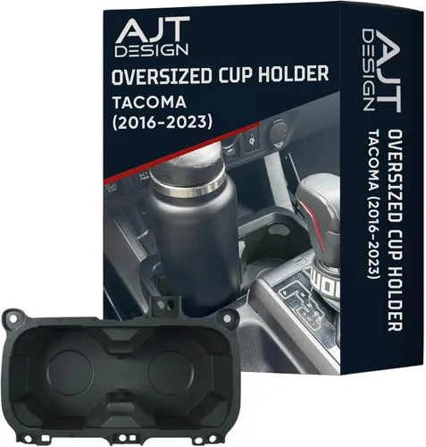 Miniatura 13 de AJT DESIGN Portavasos de gran tamaño con bandeja compatible con Toyota Tacoma 2016-2023 Se adapta a botellas de 3.65 pulgadas Organizador