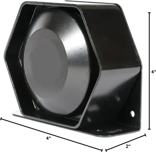 Miniatura 4 de Ledqusa Frightener - Altavoz de sirena para vehículo de emergencia de 100 vatios para advertencia de peligro de alto rendimiento/policía, camiones
