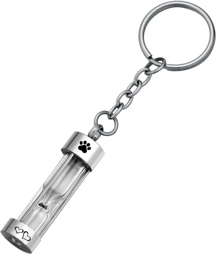 Miniatura 19 de Llavero de reloj de arena para cenizas, colgante de urna conmemorativa, recuerdo de cremación, joyería para tía, Aunt