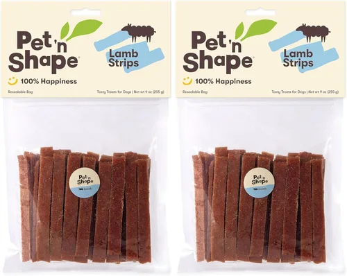 Miniatura 10 de Pet 'n Shape Golosinas para perros de cordero Jerky - 9 onzas