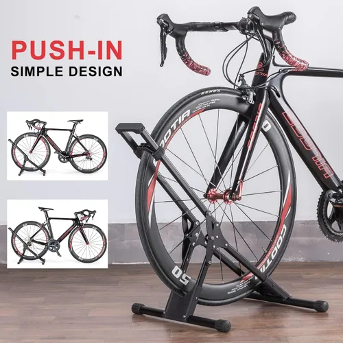 Miniatura 6 de CHEPARK Soporte de Piso para Bicicleta - Soporte de Bicicleta Interior para Garaje/Hogar - Almacenamiento de Bicicletas Soporte de Estacionamiento