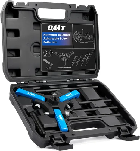 Miniatura 9 de Kit de extractor de equilibrador armónico Orion Motor Tech, juego de extractor de 3 garras ajustable para quitar amortiguadores armónicos y Negro