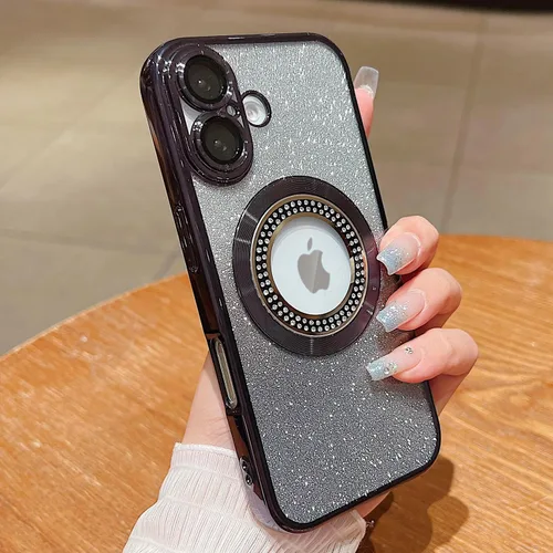 Miniatura 238 de Misscase Funda magnética con purpurina para iPhone 11 compatible con MagSafe, protección completa, delgada, a prueba de golpes, antiarañazos
