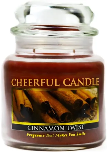 Miniatura 9 de A Cheerful Giver - Vela en tarro de vidrio perfumada con diseño de canela (6 onzas) con tapa y fragancia fiel a la vida, fabricada en Estados Unidos
