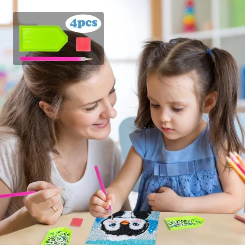 Miniatura 2 de Labeol Kits de arte de diamantes para niños, manualidades para niñas de 6 a 8 a 10 a 12 años, fáciles de hacer tú mismo, creativas calcomanías