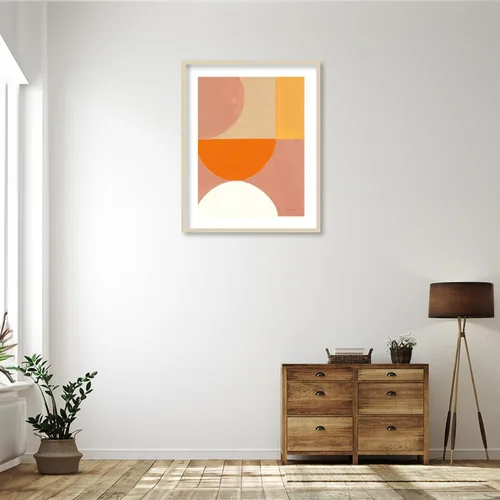 Miniatura 4 de Amanti Art Danhui Nai - Lienzo decorativo para pared, 41 x 33 pulgadas, diseño retro abstracto en V brillante, arte de pared abstracto, decoración