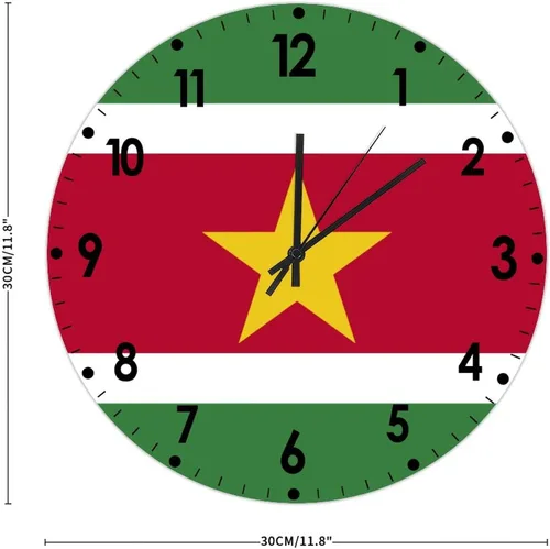 Miniatura 354 de Cheyan Reloj de pared con bandera de Canadá de 12 pulgadas, silencioso, sin tictac, de PVC, funciona con pilas, reloj redondo decorativo, regalo