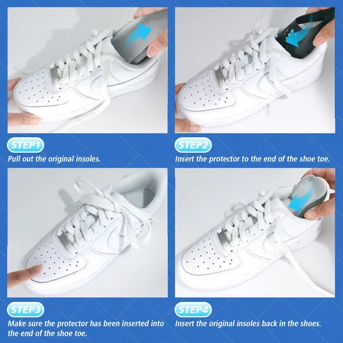 Miniatura 7 de KHG Protector de arrugas para zapatos deportivos, antiarrugas, sin arrugas, protector de inserción de zapatos, tamaño para hombres, mujeres, jóvenes