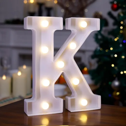 Miniatura 29 de Letrero LED de Marquesina con Letras Iluminadas, Letrero del Alfabeto Iluminado, Luces LED de Letras con Batería para Luz Nocturna, Boda