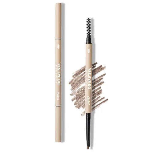 Miniatura 8 de Auburn - Lápiz de cejas rojo automático con cepillo para cabello rojo, lápiz de cejas rojizo ultra delgado para laminación de cejas, resistente al