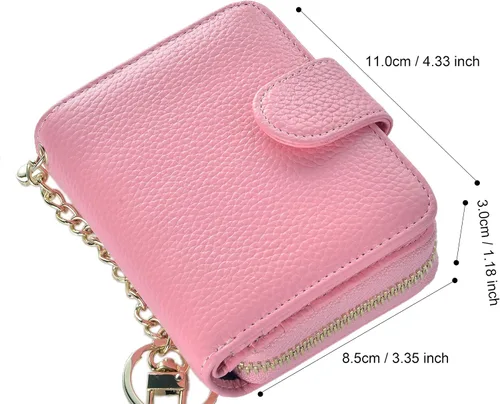 Miniatura 7 de Beurlike billetera de cuero, con tarjetero con bloqueo RFID, organizador, billetera segura para mujer