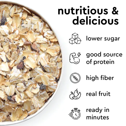 Miniatura 6 de Mylk Labs - Tazas de avena con proteína de arce y arándano, grano entero, bajo en azúcar, desayuno alto en fibra con superalimentos, rápido y fácil