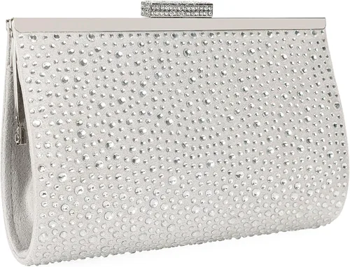 Miniatura 2 de DEXMAY Crystal Clutch Purse for Women Rhinestone Frame Clutch Handbag for Party