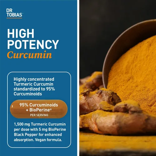 Miniatura 2 de Dr. Tobias Aceite de pescado Omega 3, 2000 mg y curcumina de cúrcuma, 95% curcuminoides, promueve la salud general con apoyo antioxidante