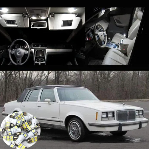 Paquete de 8 bombillas LED para interior de automóvil, color blanco superblanco, 6000 K, compatible con Pontiac Bonneville 1975-1986