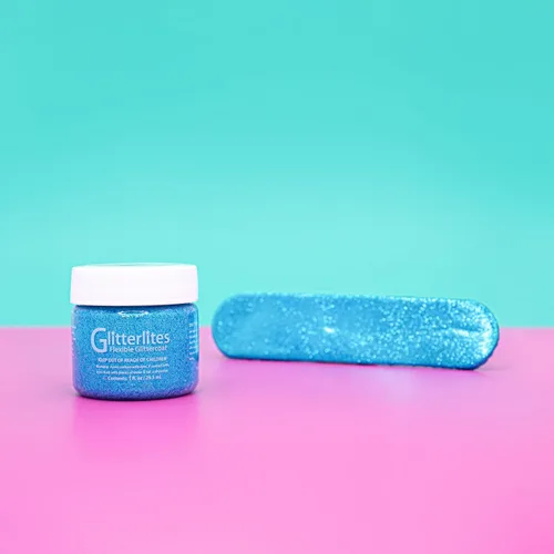 Miniatura 3 de Angelus Glitterlites - Pintura acrílica flexible, color azul bebé, 1 onza líquida, no se descascara ni se frota