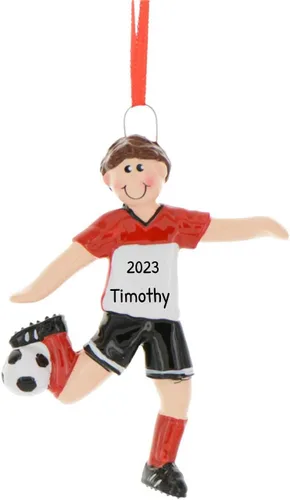 Miniatura 7 de Adornos de fútbol 3D para niño para árbol de Navidad, adorno de fútbol personalizado 2025, adornos de Navidad personalizados para niños, regalos
