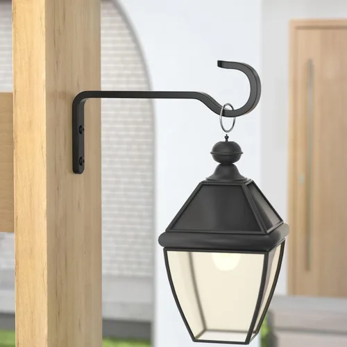 Miniatura 7 de Saffruff Paquete de 2 perchas resistentes de 5.7 pulgadas para plantas al aire libre, soportes de hierro para colgar plantas en el exterior, ganchos
