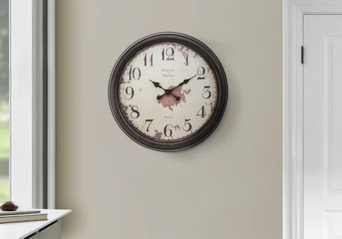 Miniatura 2 de Monarch Specialties I 9042 Relojes, 20" redondo, reloj de pared, marrón, de transición