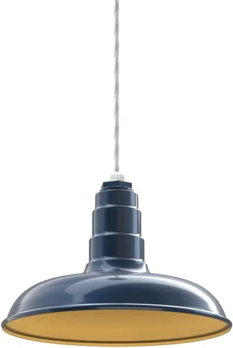 Miniatura 37 de Steel Lighting Co. Malibu - Lámpara colgante Montaje en techo Domo de 14 pulgadas vástago de 12 pulgadas Estilo de granja de acero Rojo