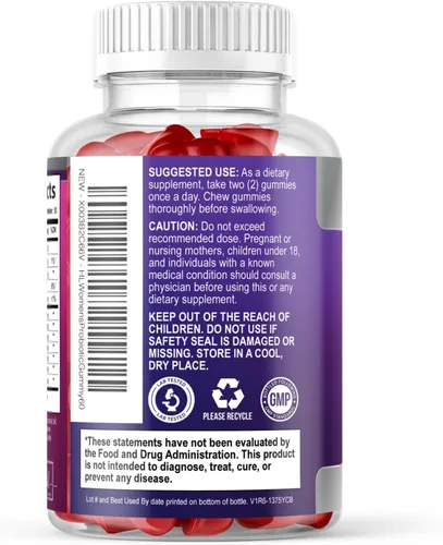 Miniatura 8 de Gomitas probióticas para mujeres con arándano rojo - 6 cepas premium para el equilibrio del pH, salud digestiva, apoyo vaginal e inmunológico, 3 mil