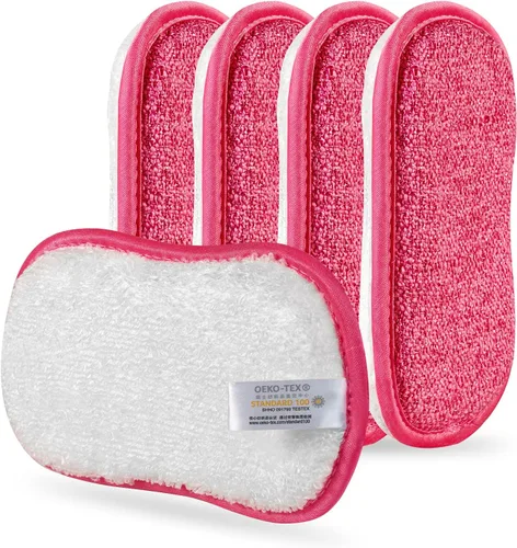 Miniatura 9 de 10 paquetes de esponjas de cocina para fregar sin rasguños, paños multiusos, esponja con un poder de estropajo resistente - Limpieza sin esfuerzo