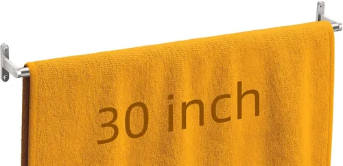 Miniatura 20 de KLJKPA Toallero de baño de 16 pulgadas, toallero para baño montado en la pared, moderno y resistente soporte para toallas de mano de acero Negro