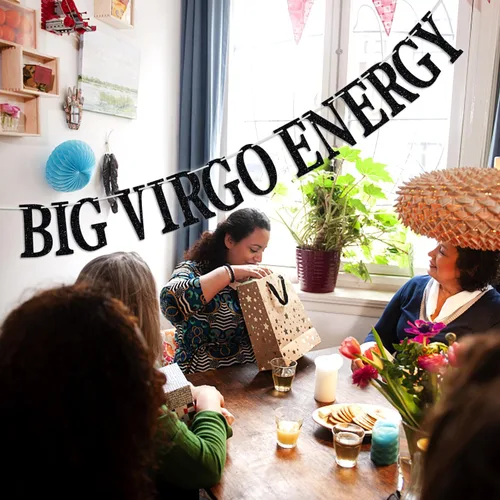 Miniatura 4 de Bandera energética Big Virgo, temporada de Virgo, decoración de fiesta de cumpleaños de agosto/septiembre, 12 suministros de decoración de fiesta