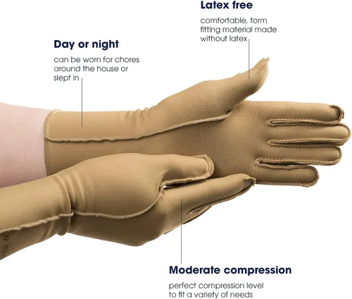 Miniatura 2 de Guantes terapéuticos de compresión isotoner, con dedos completos, unisex