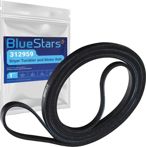 BlueStars Correa de secadora ultraduradera WPY312959 (Y312959 312959) compatible con repuesto de correa de secadora Whirlpool Maytag - Reemplaza