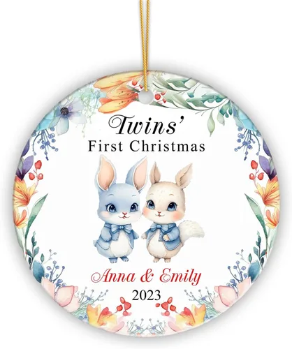 Miniatura 8 de Adorno personalizado de primera Navidad para nieta 2023, adorno de unicornio, personalizado para bebé, regalos de nieta, recuerdo de bebé