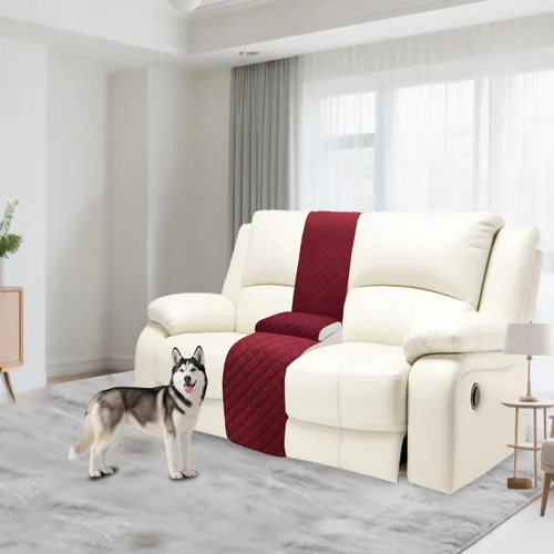 Miniatura 26 de Fundas para sofá modular reclinable, de terciopelo en forma de L, funda de consola central para perros y mascotas, lavable antideslizante, 1 funda