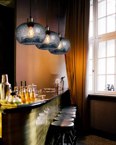 Miniatura 8 de Casamotion - Lámpara de techo colgante de cristal soplado a mano para isla de cocina, casa rural, comedor, zona de bar, fregadero, color mármol