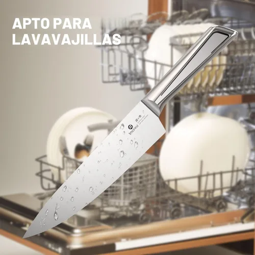 Miniatura 4 de Juego de cuchillos para cocina con bloque imarku G14 Juego de cuchillos japoneses de acero inoxidable para cocina, 14 piezas, afilador integrado