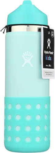 Miniatura 22 de Hydro Flask Botella de agua para niños para la escuela, acero inoxidable y aislada con tapa de pajita, 18 onzas en dalia Dahlia