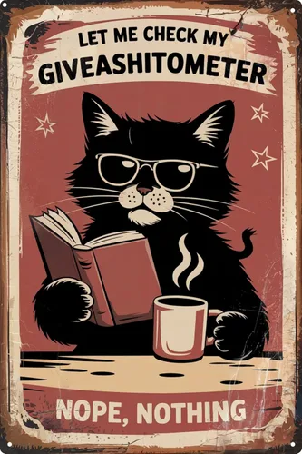 Miniatura 14 de Cartel divertido de gato negro en metal para decoración de baño, letreros de lata para baño, letreros de pared, decoración divertida para inodoro