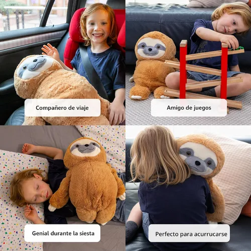 Miniatura 4 de Animal de peluche con peso para la ansiedad, calmante y reconfortante, 5 libras, perezoso de peluche con peso, animales de peluche para adultos