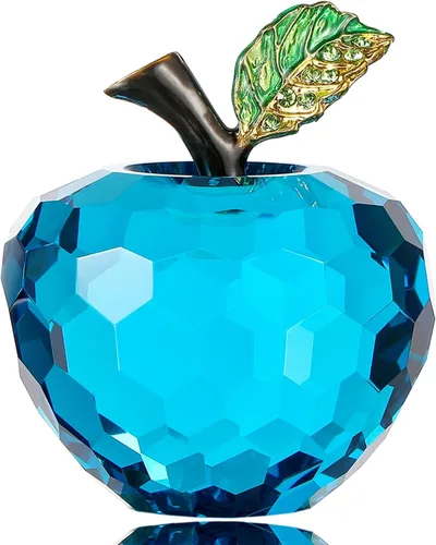 Miniatura 11 de Figura de manzana de cristal de Vie jeune, pisapapeles de estatua hecha a mano, adorno para decoración del hogar, artesanías de cristal