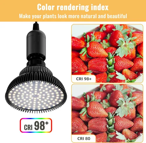 Miniatura 6 de Luces colgantes de cultivo para plantas de interior, 25 W 5000 K, bombillas LED de cultivo colgantes con temporizador, luz de planta colgante